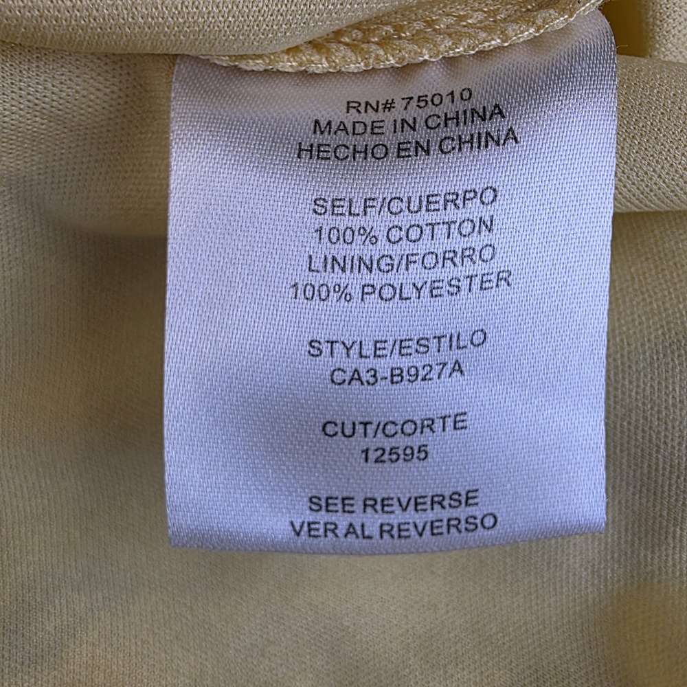 City Studio‎ Yellow Blue Floral Sweetheart Dress Juniors XL Ruffle Hem Sundress - Picture 8 of 9